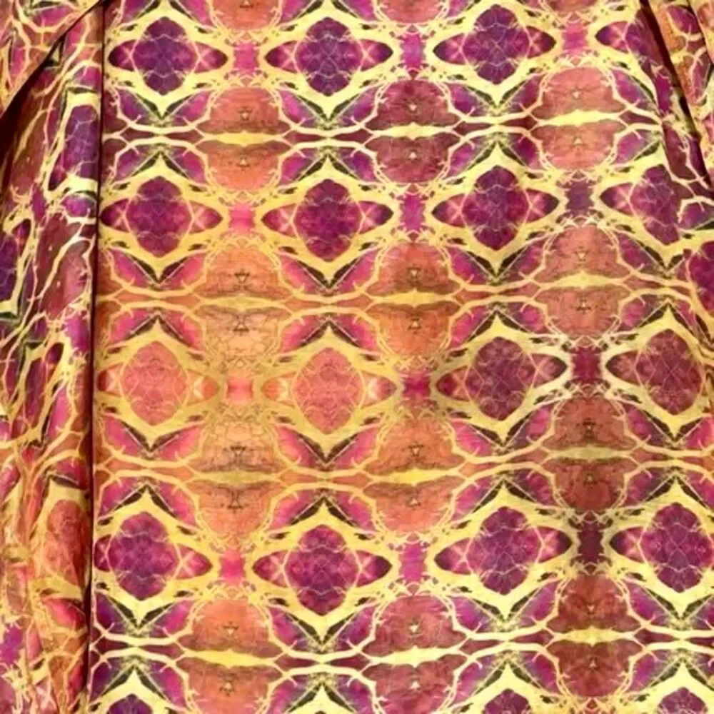 Brocade geometric kaleidoscope print damask bohemian pattern silk 70 X 50